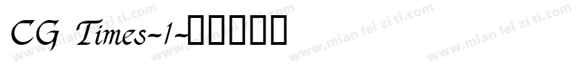 CG Times-1字体转换